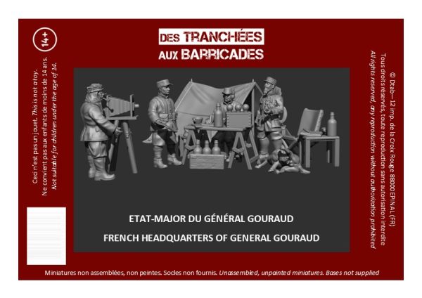 L'état major du Général Gouraud (28mm résine)